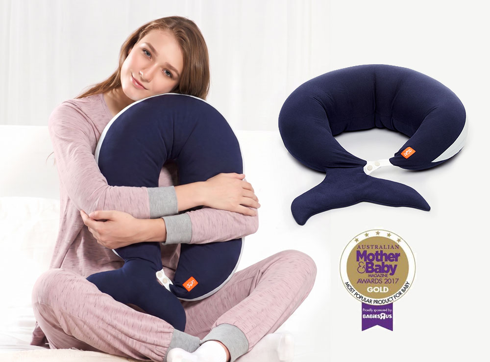 Maternity Support & Nursing Moon Pillow Case- Green Dinosaur