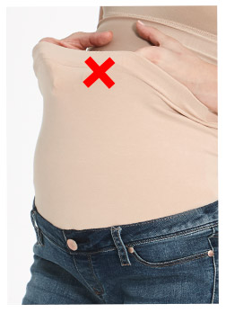 The elastic band may cause discomfort to the belly button