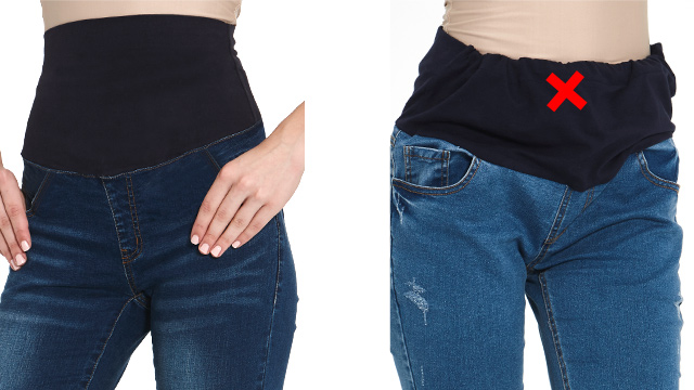 Asymmetric Hem Maternity Skinny Jeans
