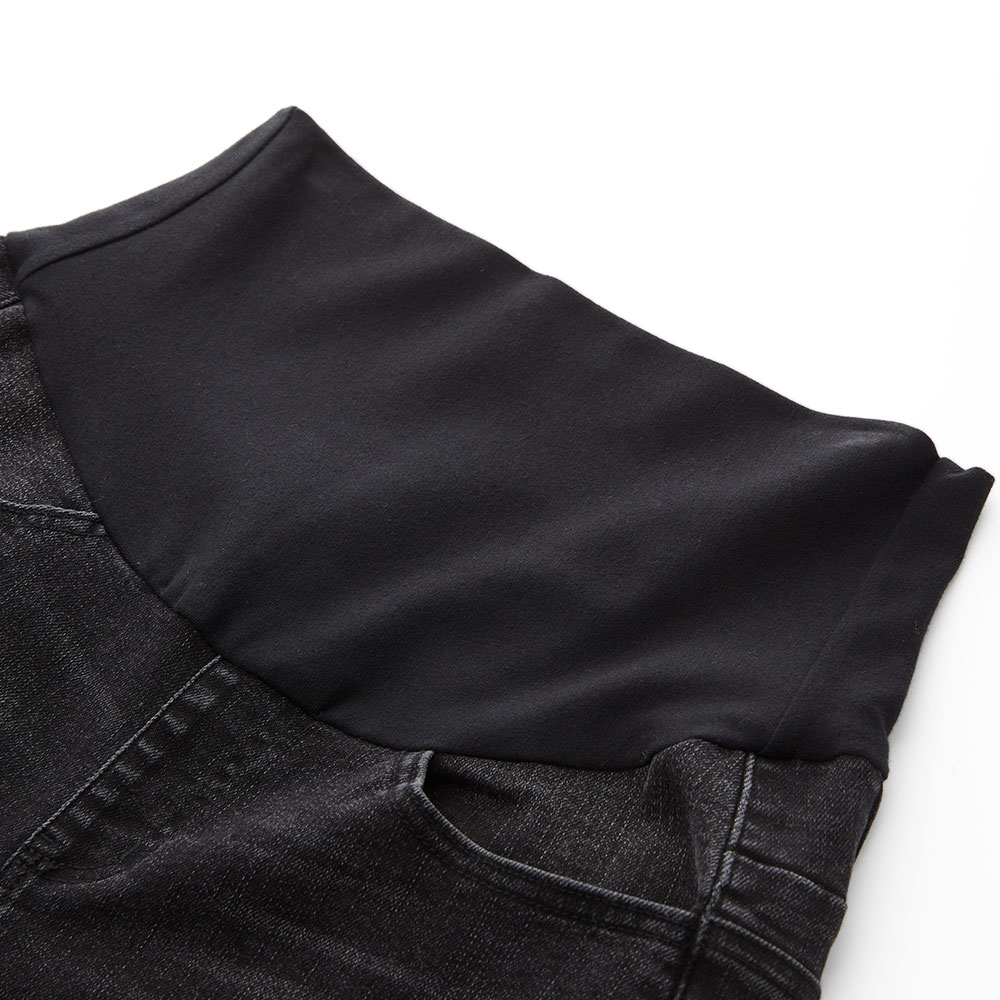 Asymmetric Hem Maternity Skinny Jeans